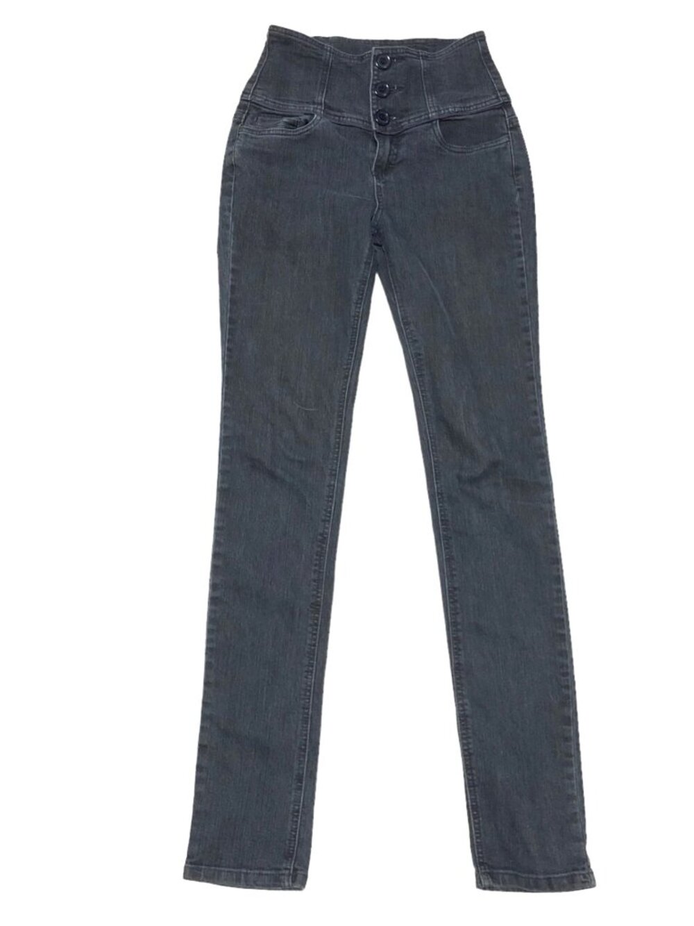 Jeans Womens Juniors 3 Black Stretch High Waisted Straight Leg Skinny